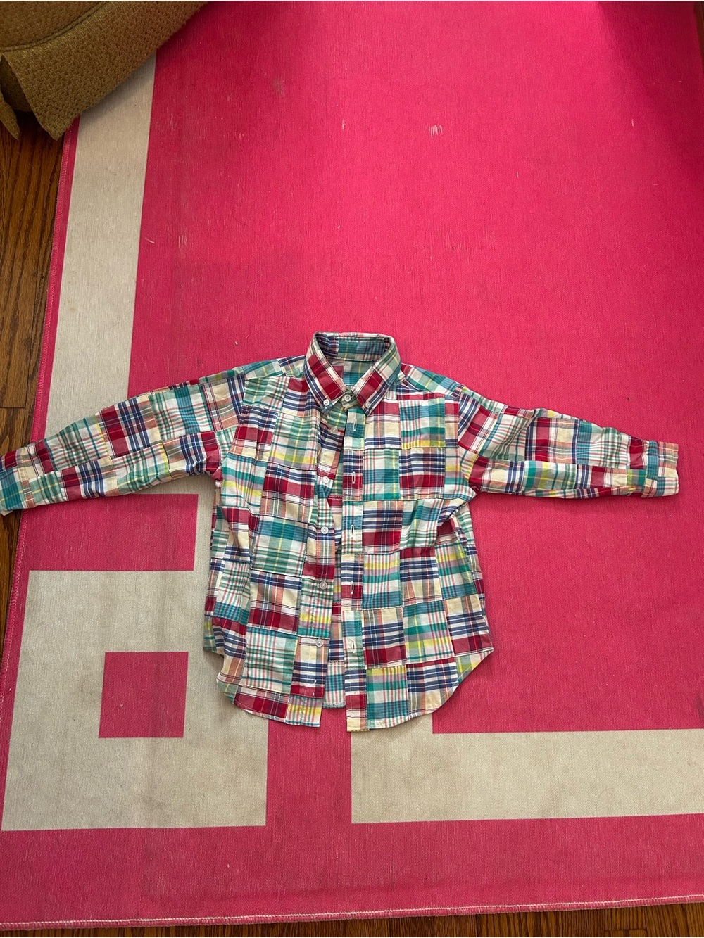 Polo by Ralph Lauren Boys Multicolor Plaid Button-Down Shirt - Red, Green, Blue